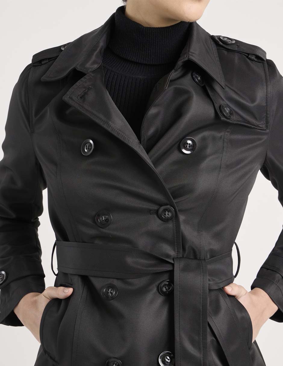 Gabardina con bolsillos para mujer 4