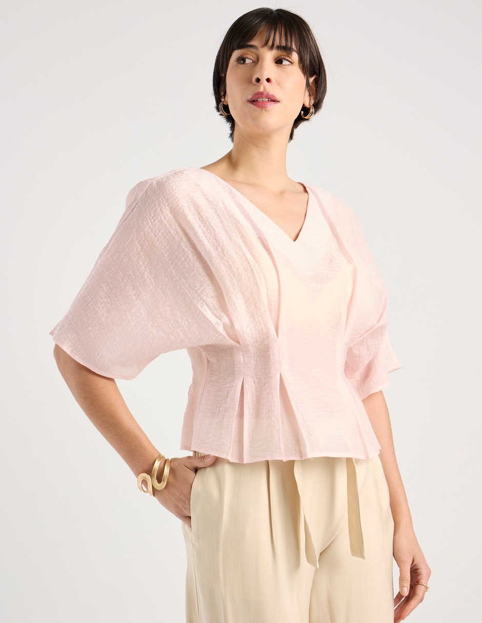 Blusa manga al codo para mujer 1