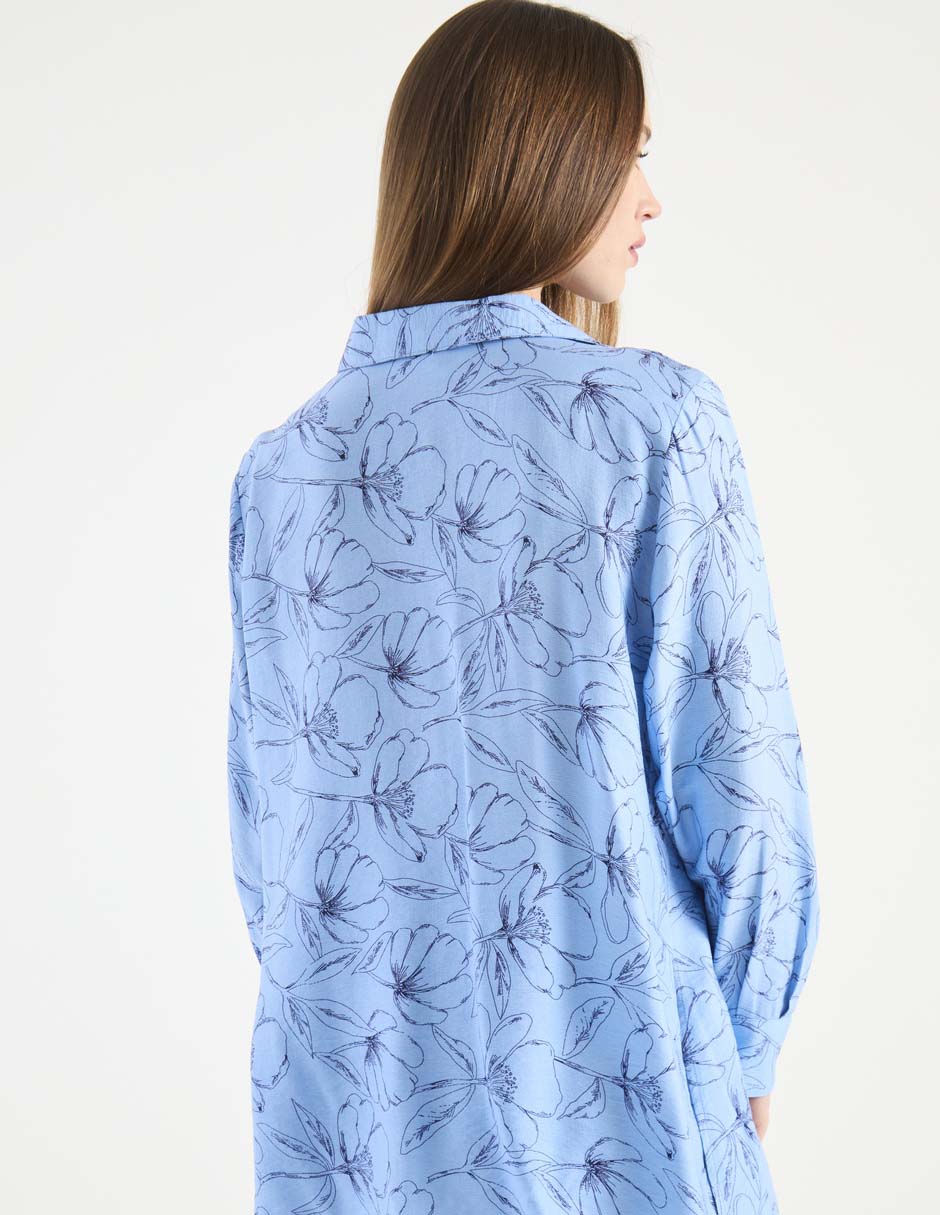 Blusa camisera manga larga para mujer 6