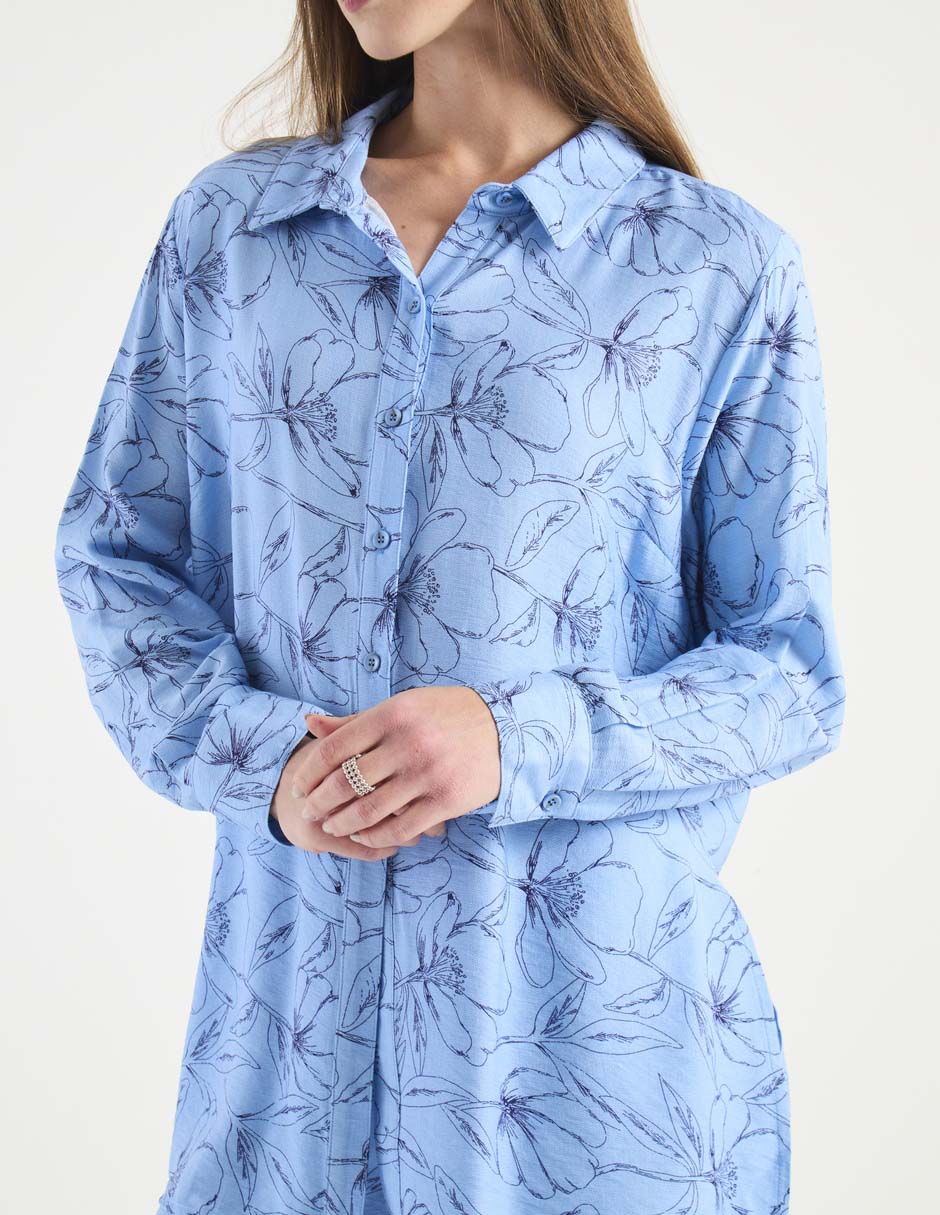 Blusa camisera manga larga para mujer 9