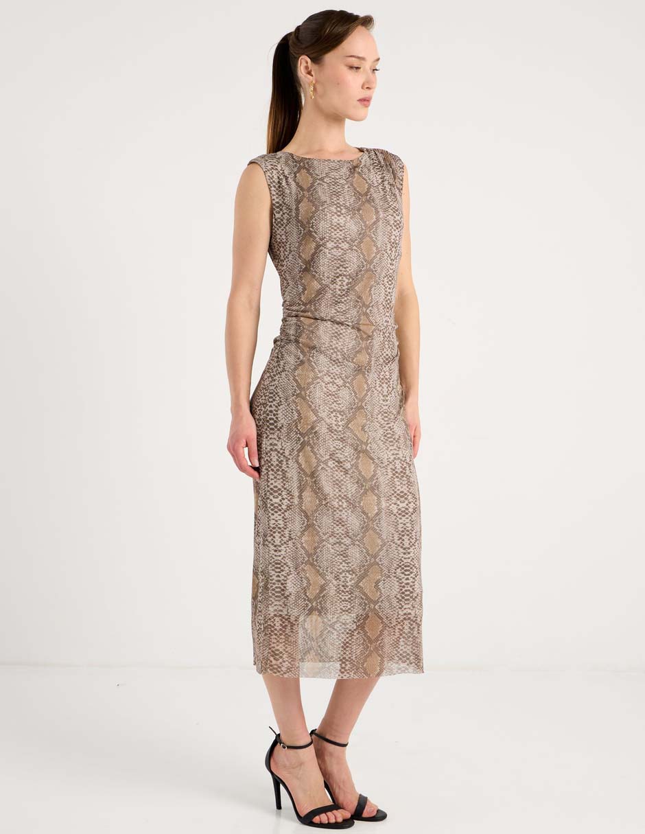 Vestido midi casual Contempo para mujer