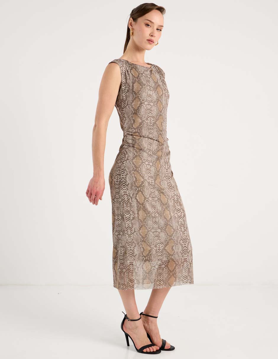 Vestido midi casual Contempo para mujer