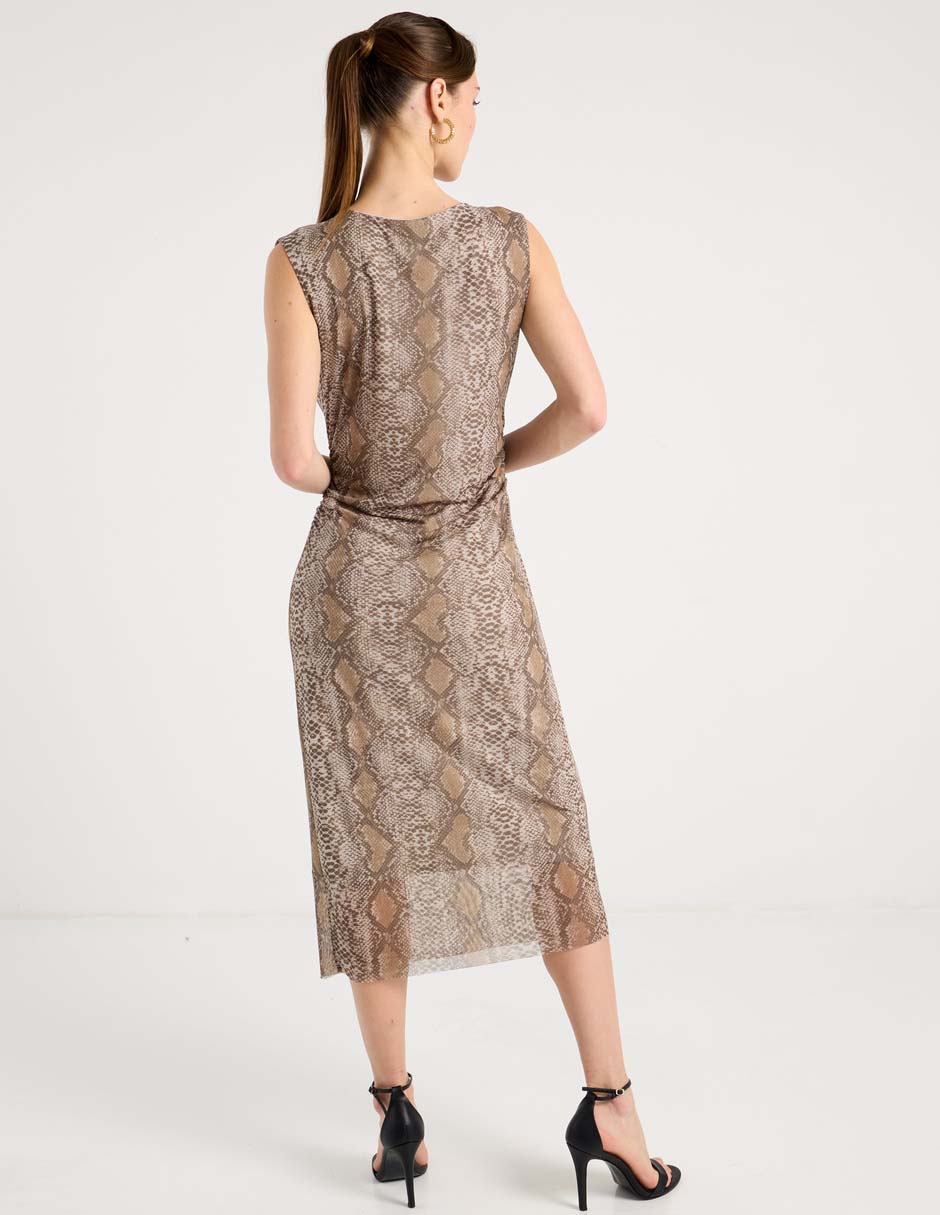 Vestido midi casual Contempo para mujer