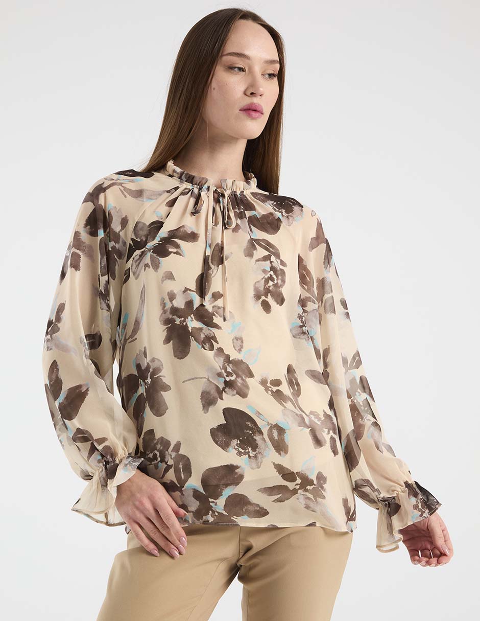 Blusa Contempo manga larga para mujer