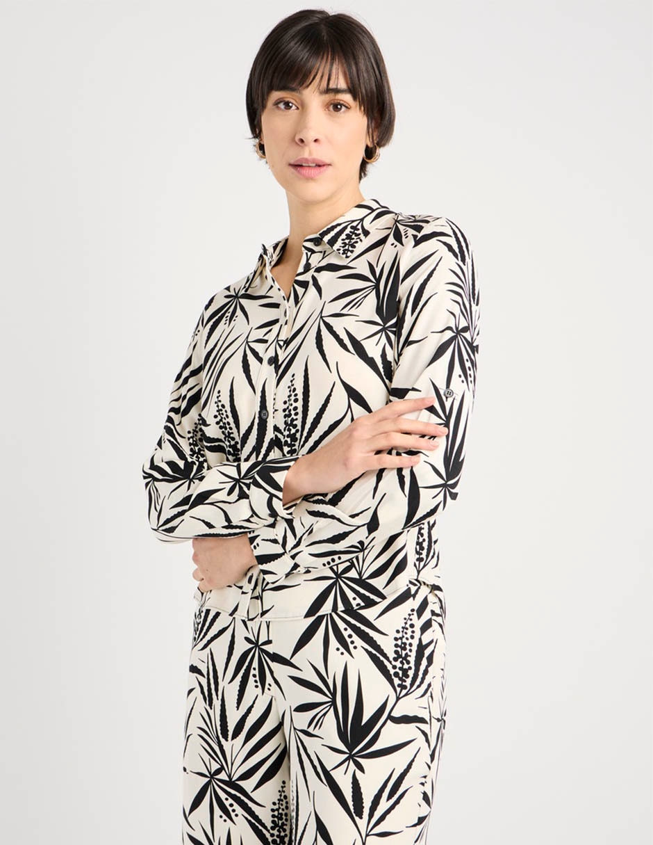 Blusa camisera manga larga para mujer 7
