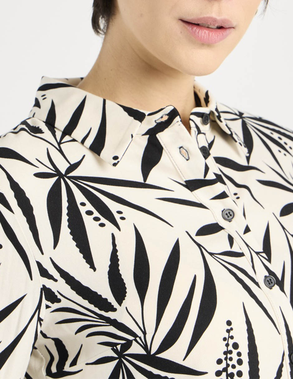 Blusa camisera manga larga para mujer 9