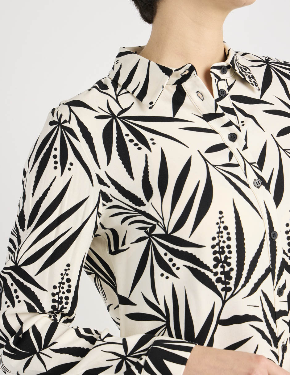 Blusa camisera manga larga para mujer 10