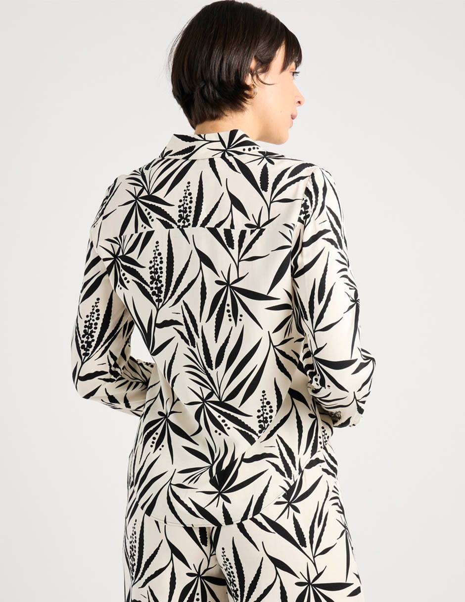 Blusa camisera manga larga para mujer 11