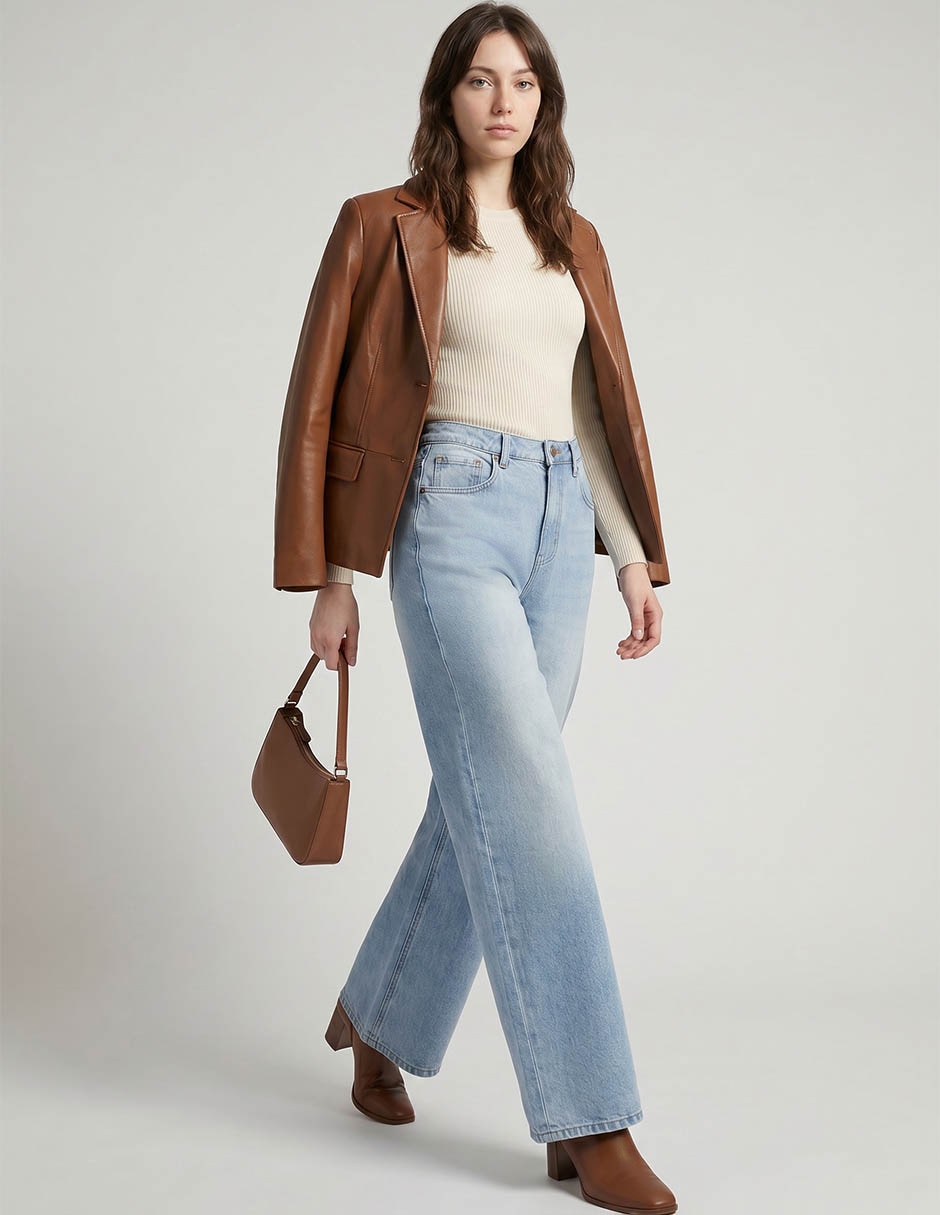 Jeans wide leg para mujer