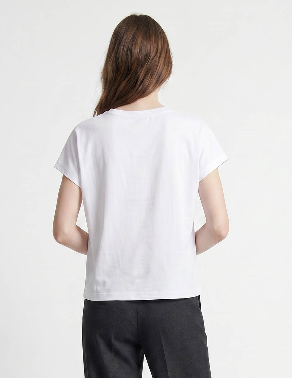 Playera manga corta cuello redondo para mujer 2