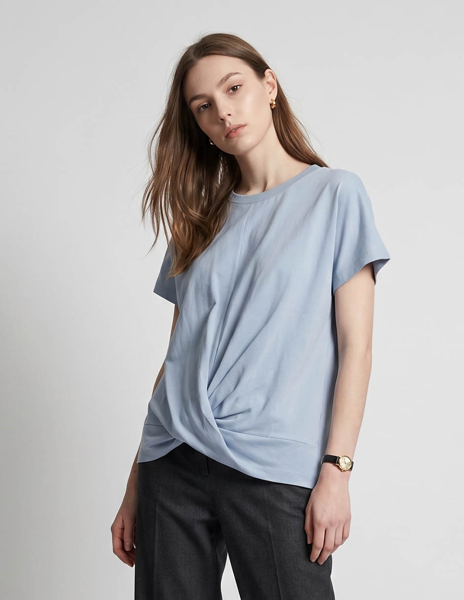 Playera manga corta cuello redondo para mujer Playera manga corta cuello redondo para mujer