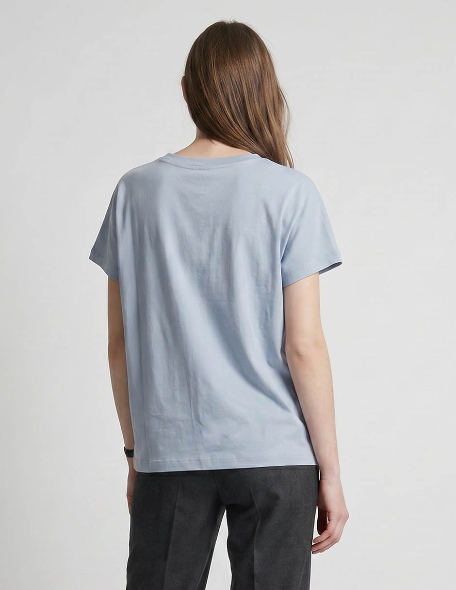Playera manga corta cuello redondo para mujer 2