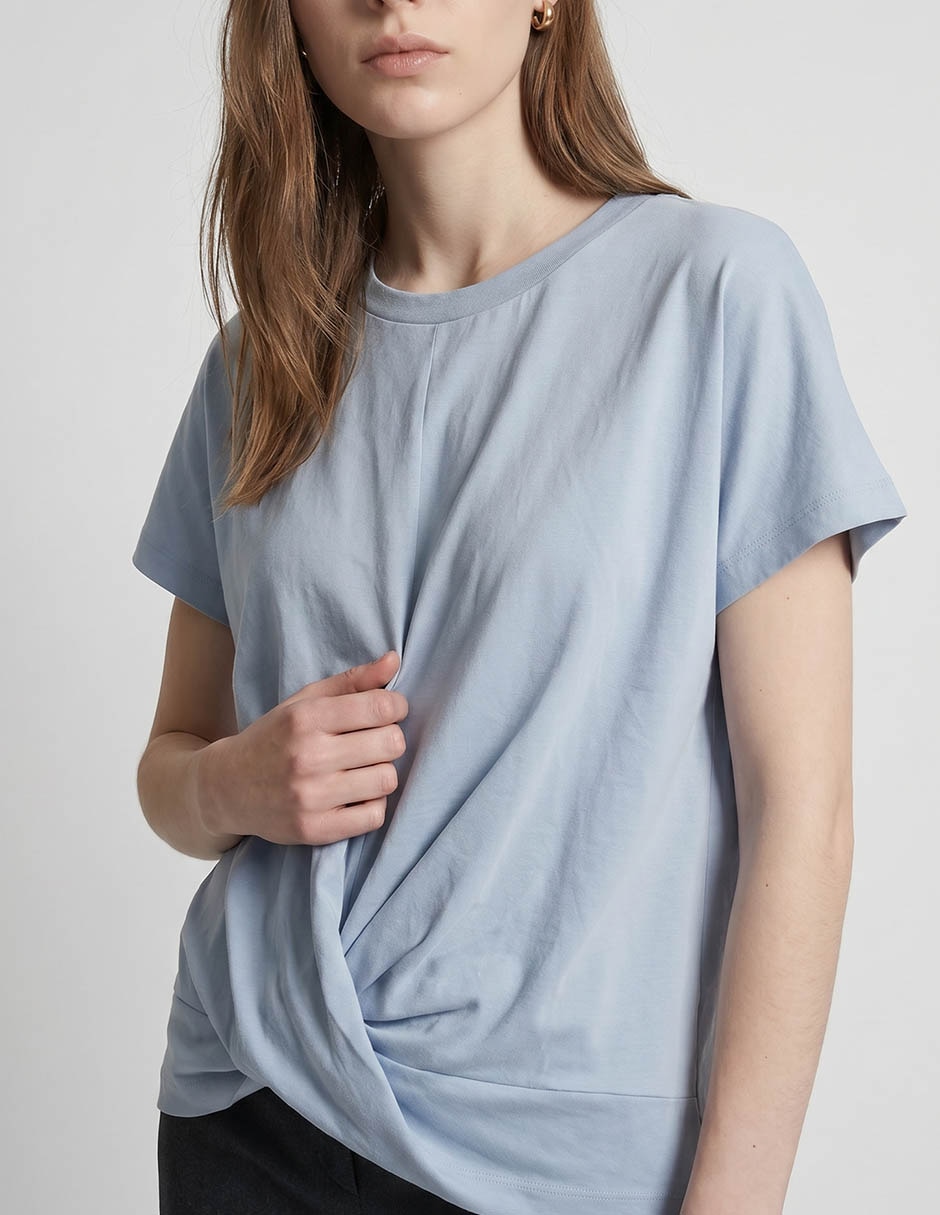 Playera manga corta cuello redondo para mujer 3