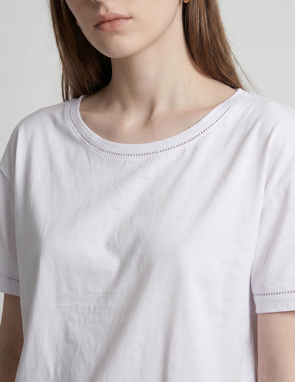 Playera manga corta cuello redondo para mujer 3
