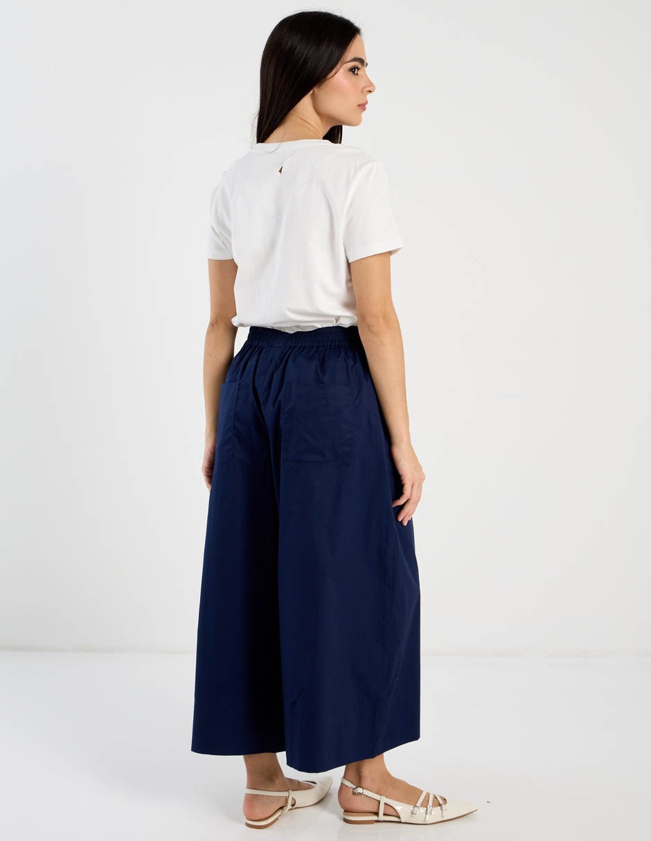 Pantalón coulotte Contempo amplio para mujer