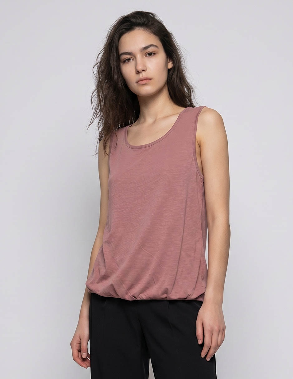 Playera manga corta Contempo cuello redondo para mujer