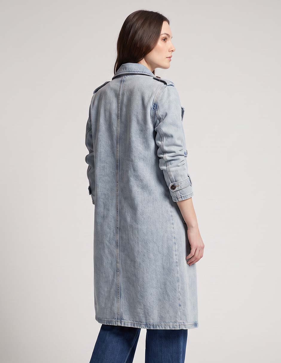 Gabardina con bolsillos para mujer 2