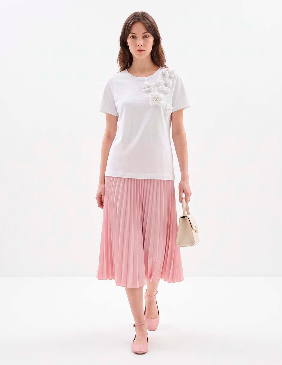 Playera manga corta cuello redondo para mujer Playera manga corta cuello redondo para mujer