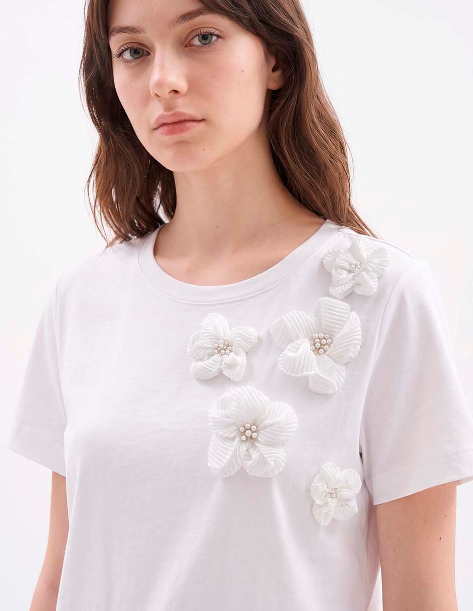 Playera manga corta cuello redondo para mujer 4