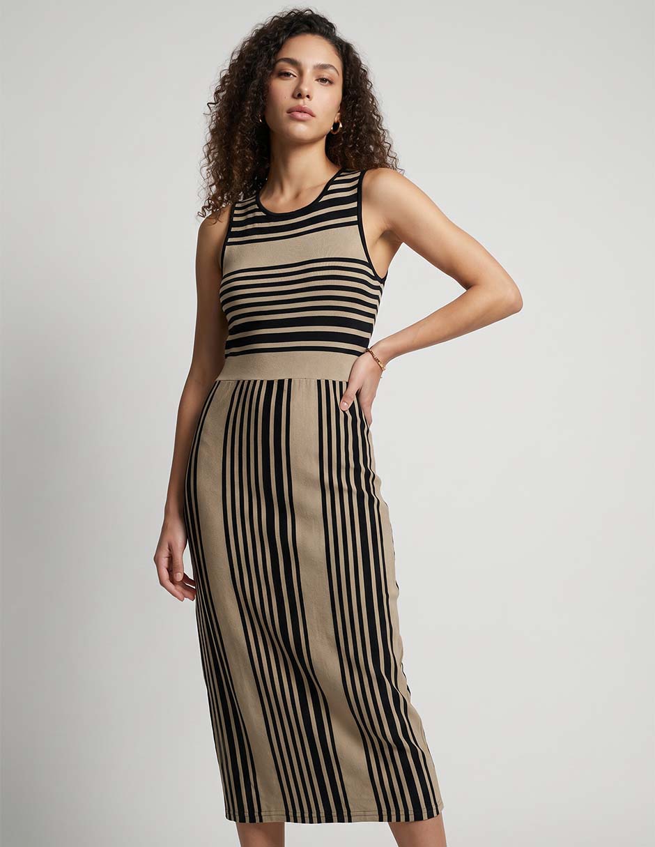Vestido midi casual para mujer Vestido midi casual para mujer