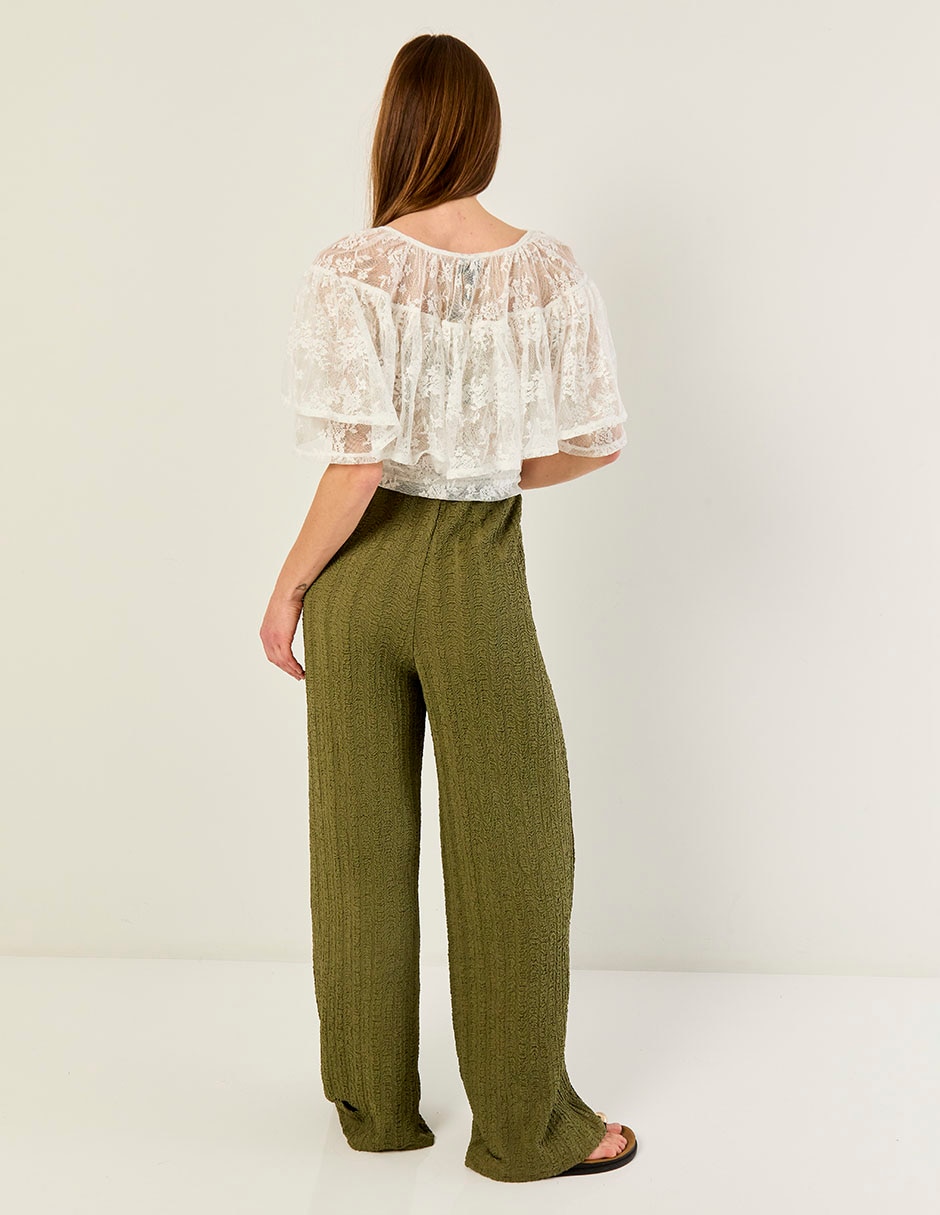 Pantalón coulotte amplio para mujer 2