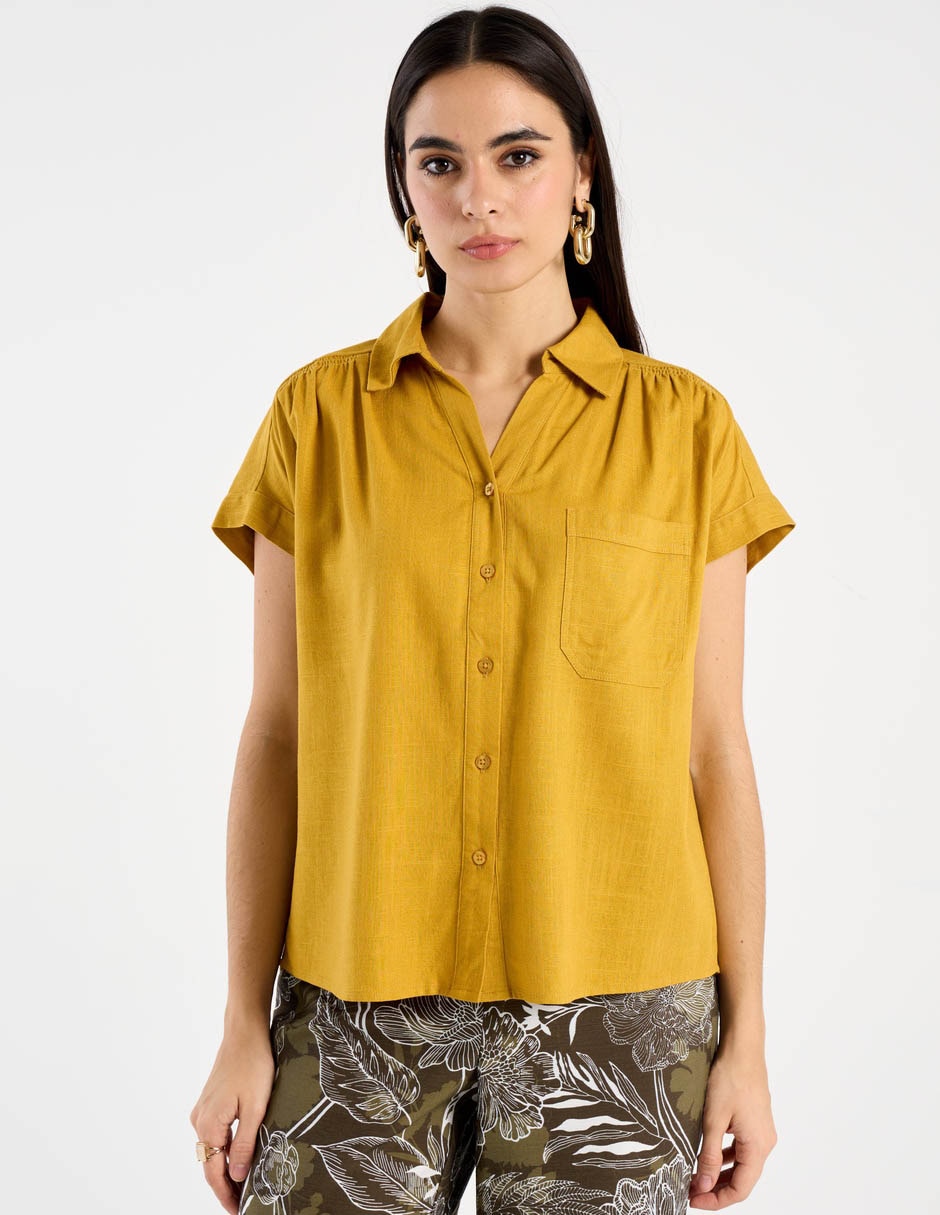 Blusa Contempo manga corta para mujer