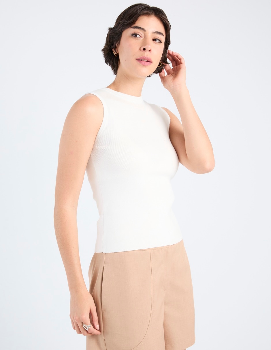 Top cuello redondo Top cuello redondo
