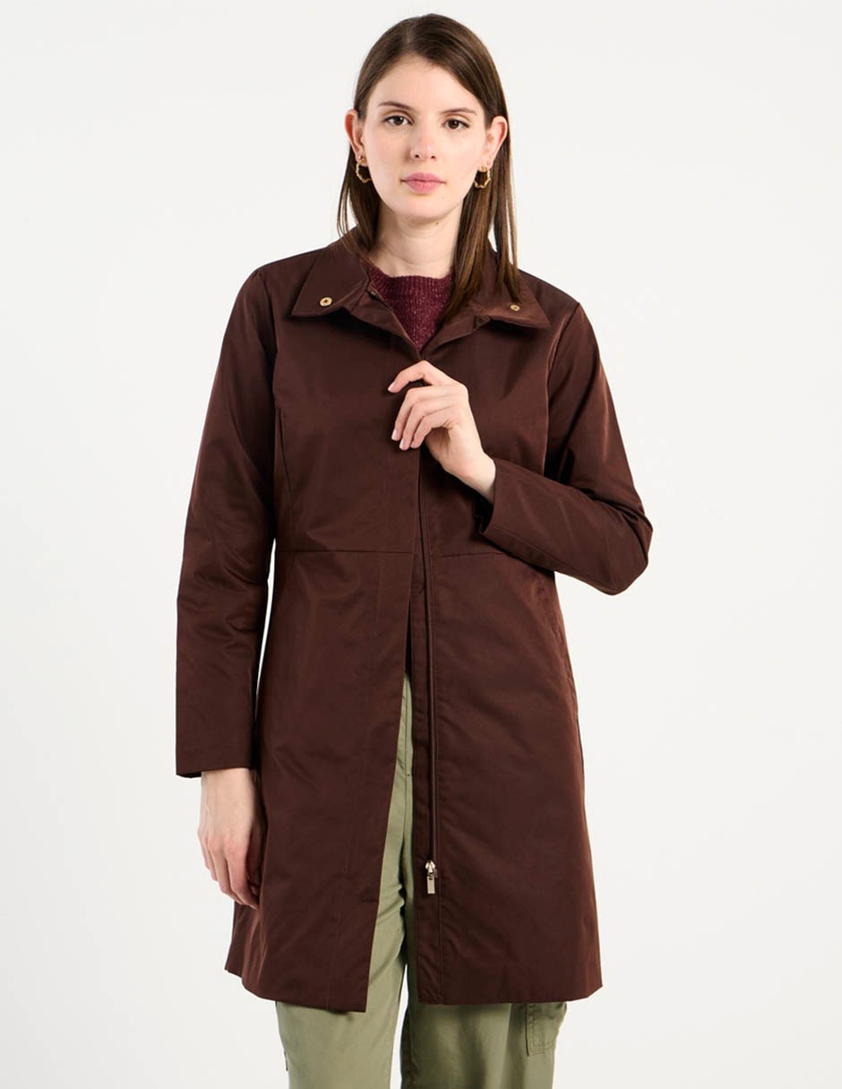 Gabardina con bolsillos para mujer