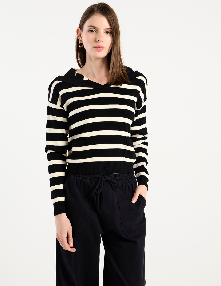 Suéter cuello V para mujer