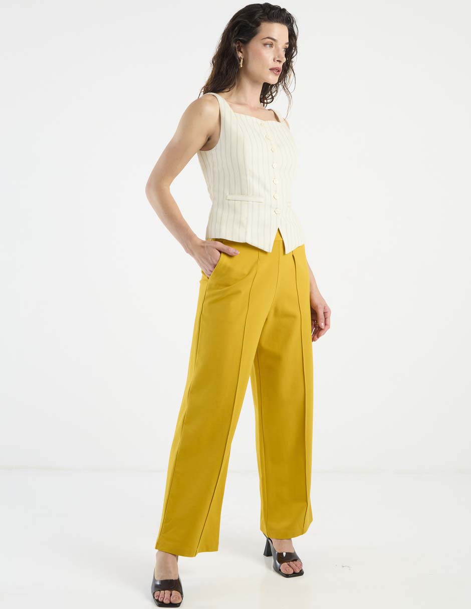 Legging contempo a la cintura con elástico para mujer