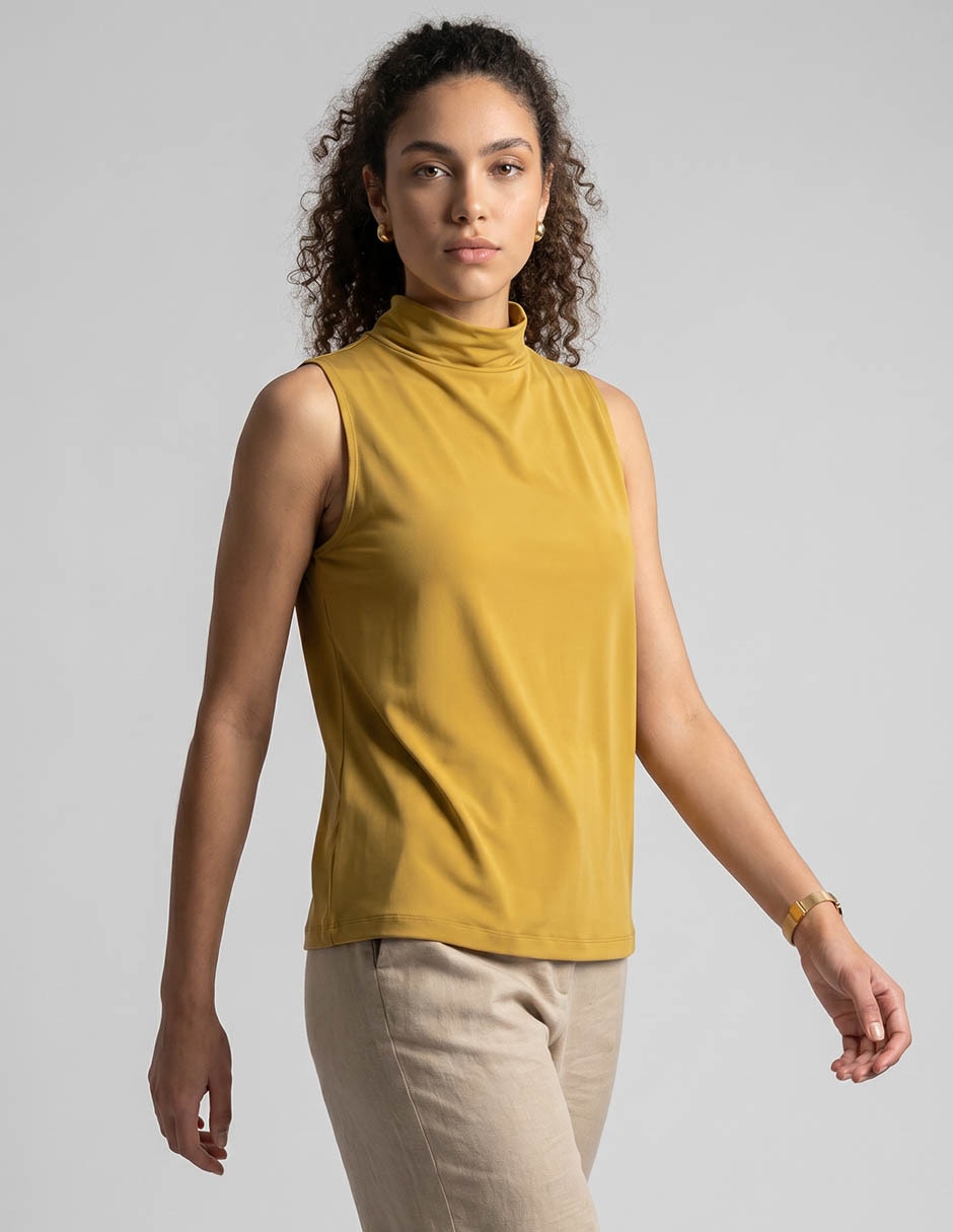 Top cuello alto tirante ancho 1