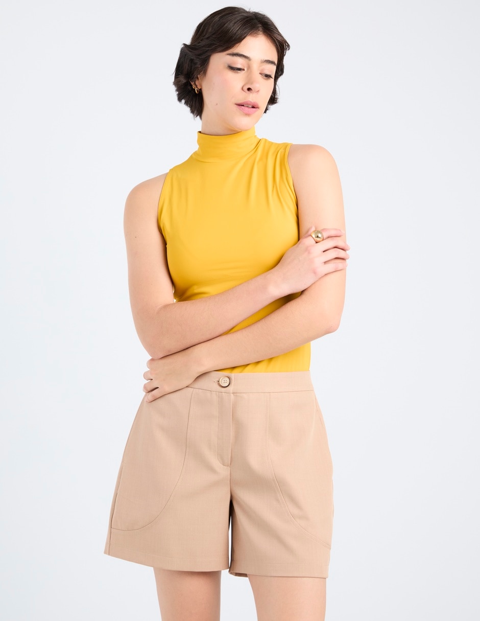 Top cuello alto tirante ancho 6