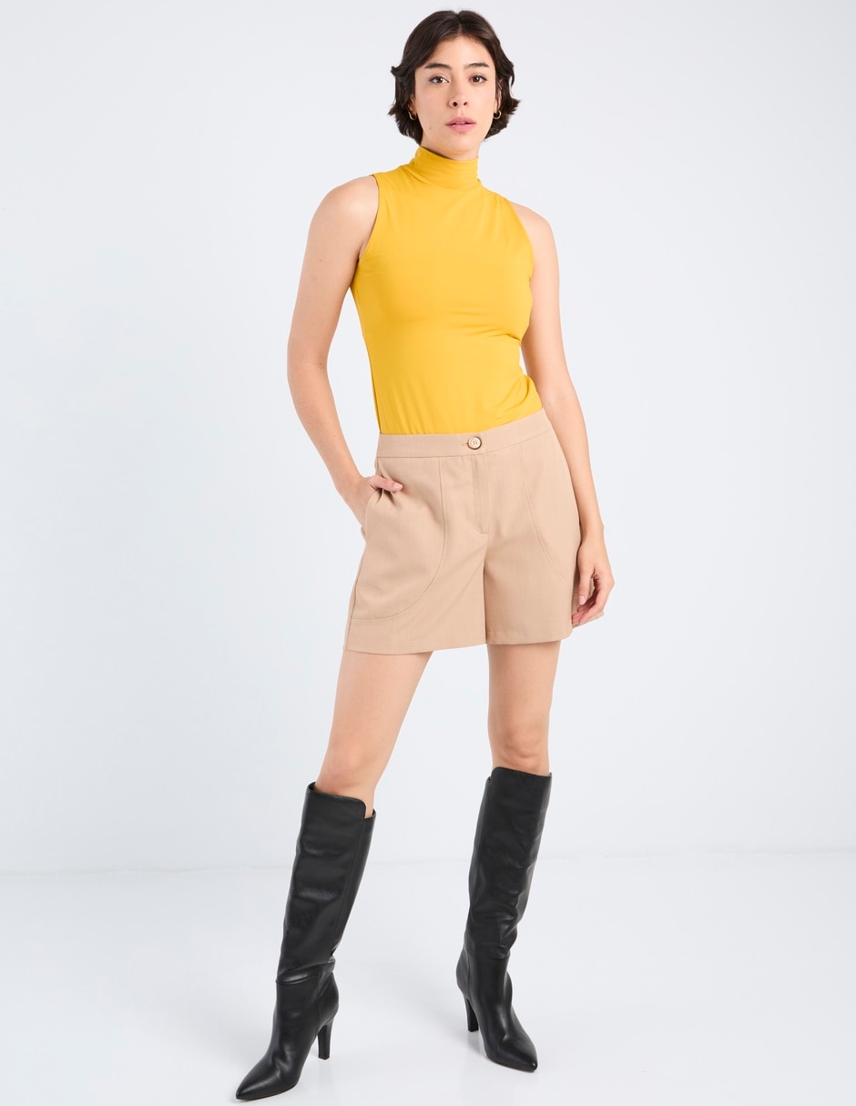 Top cuello alto tirante ancho 5