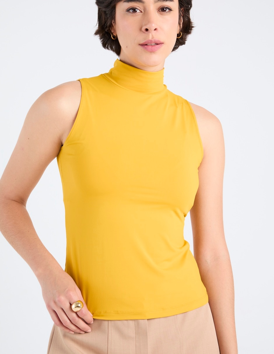 Top cuello alto tirante ancho 3