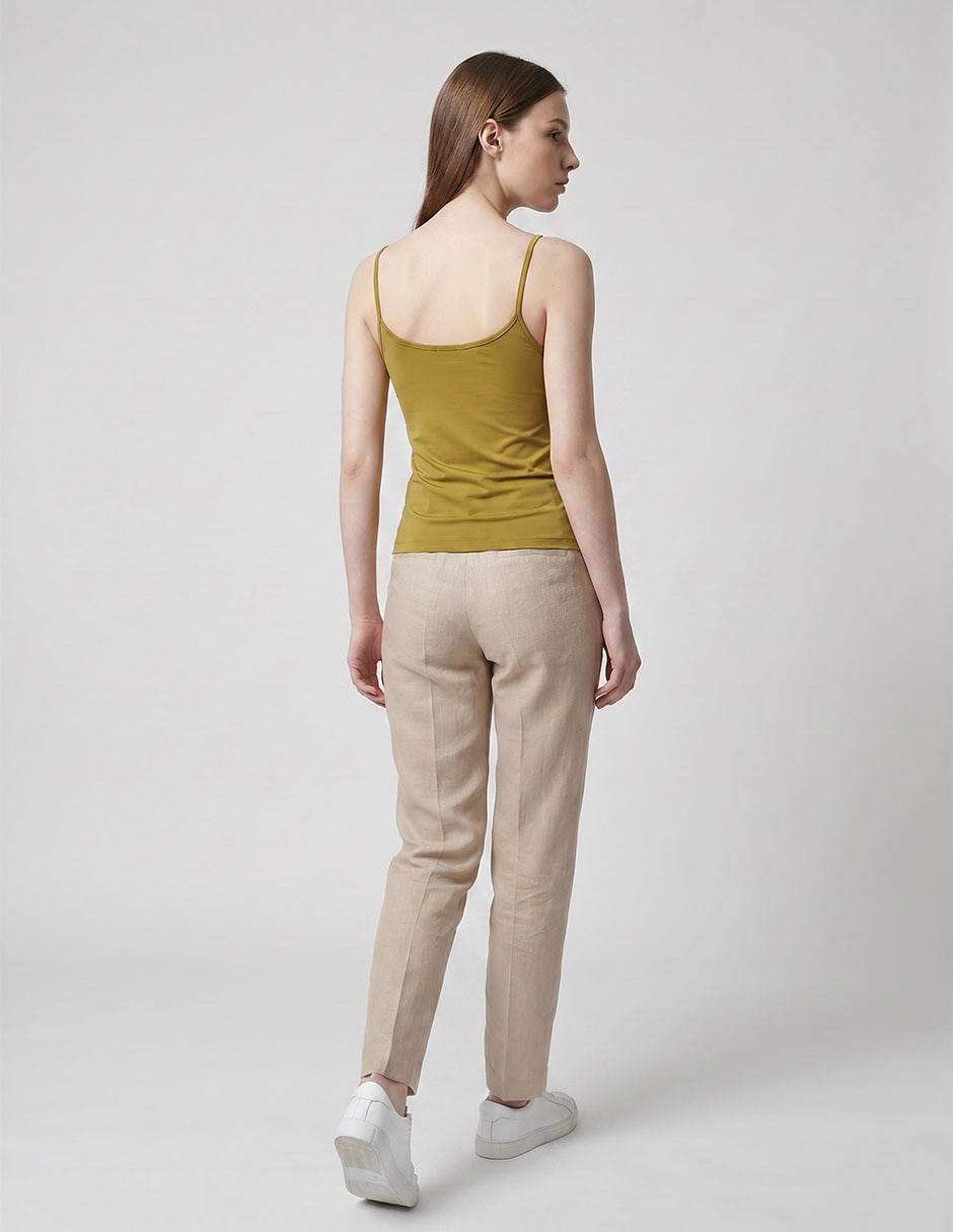 Top cuello redondo escote medio tirante delgado 2