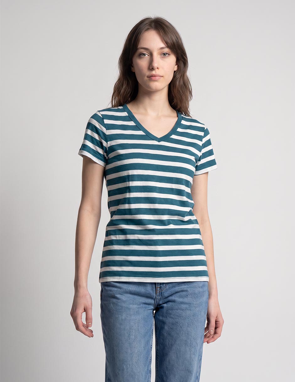 Playera manga corta cuello v mujer 3