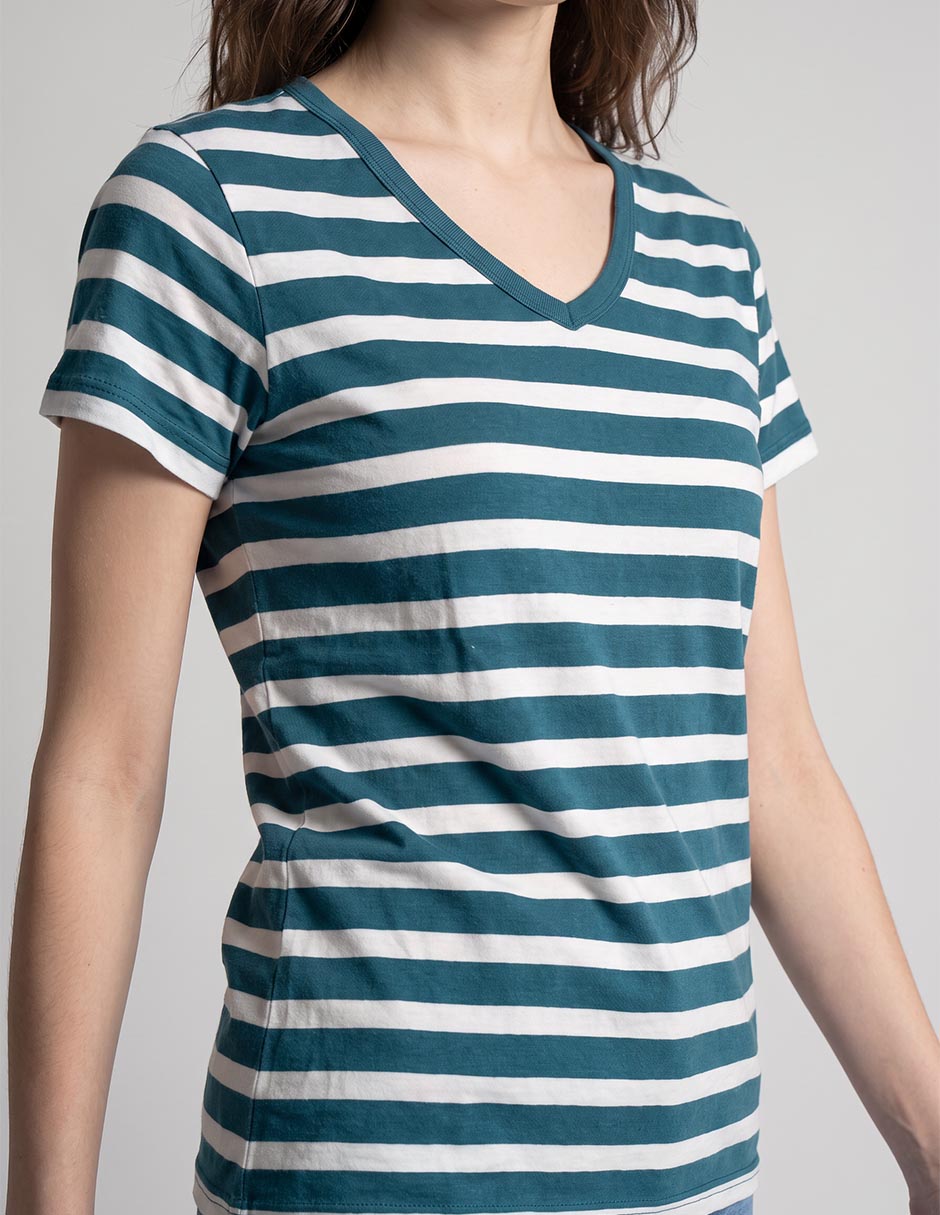 Playera manga corta cuello v mujer 4