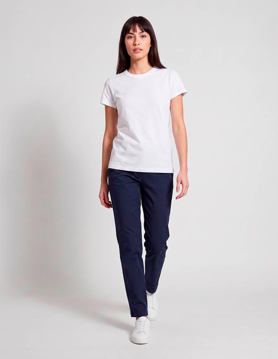 Playera manga corta cuello redondo para mujer