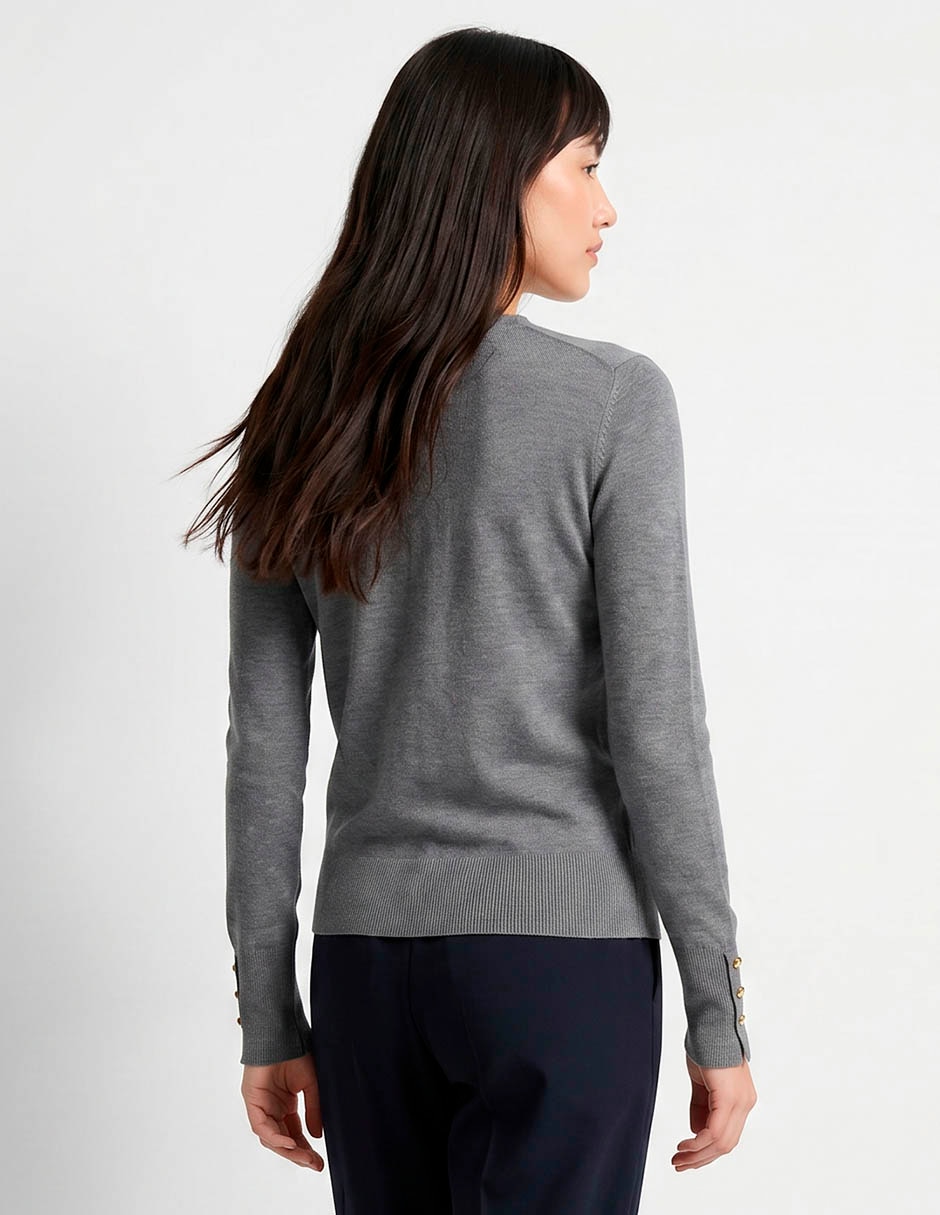 Suéter cuello V para mujer 2
