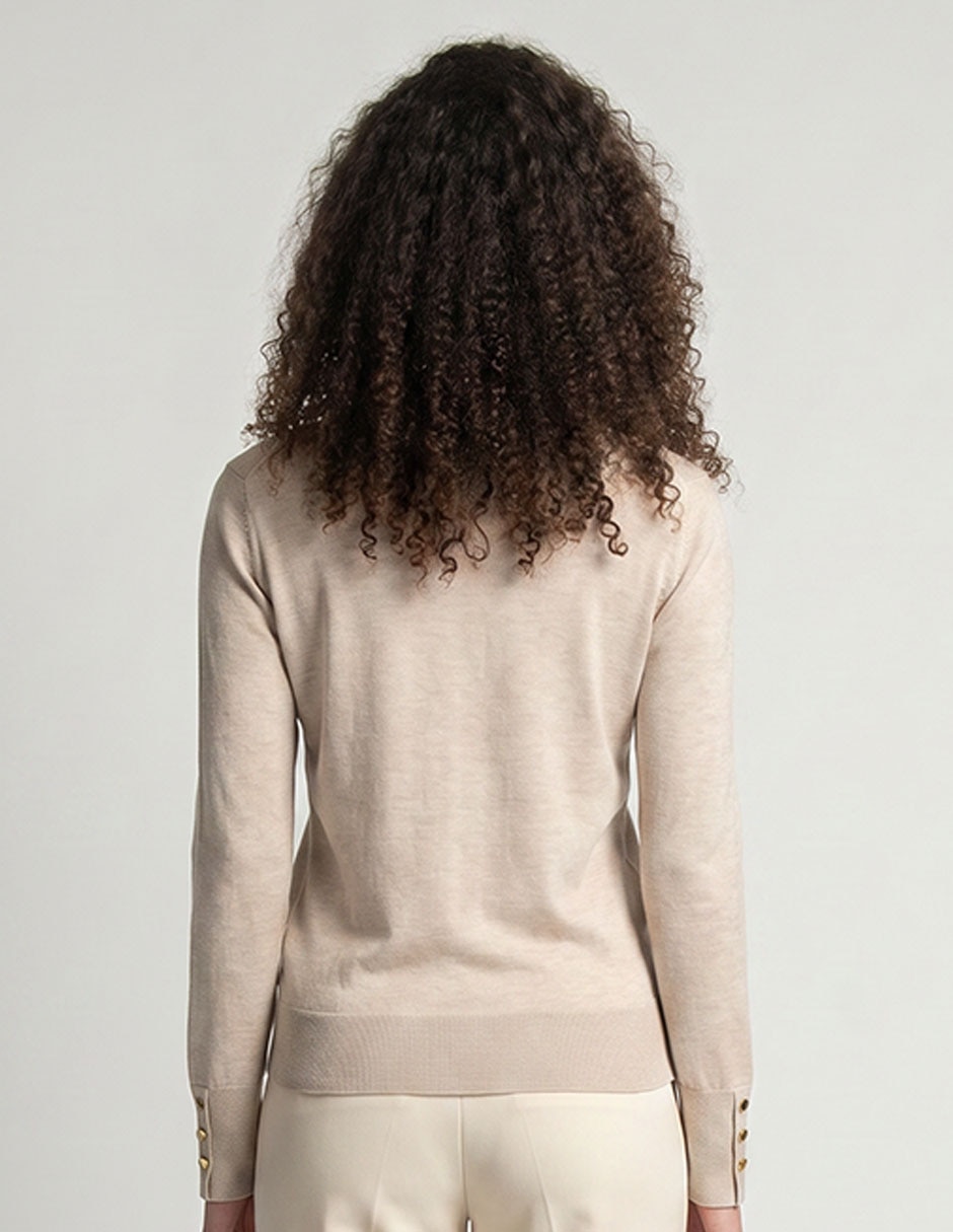 Suéter cuello V para mujer 3