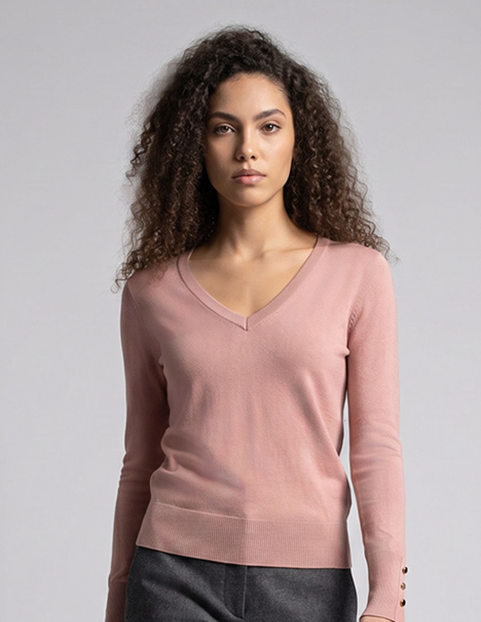 Suéter cuello v para mujer