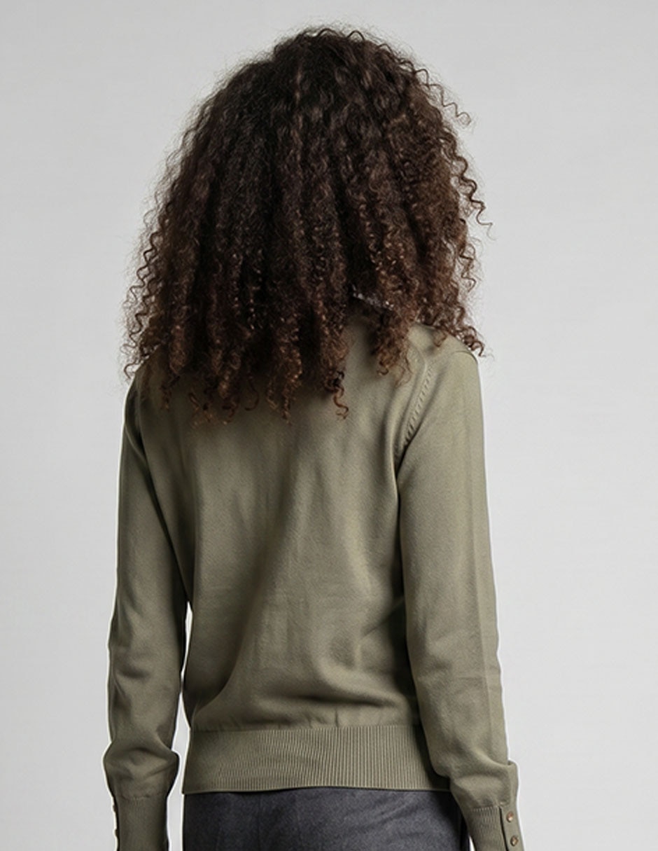 Suéter cuello v para mujer 2