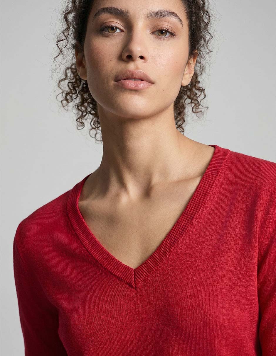Suéte cuello v para mujer 3