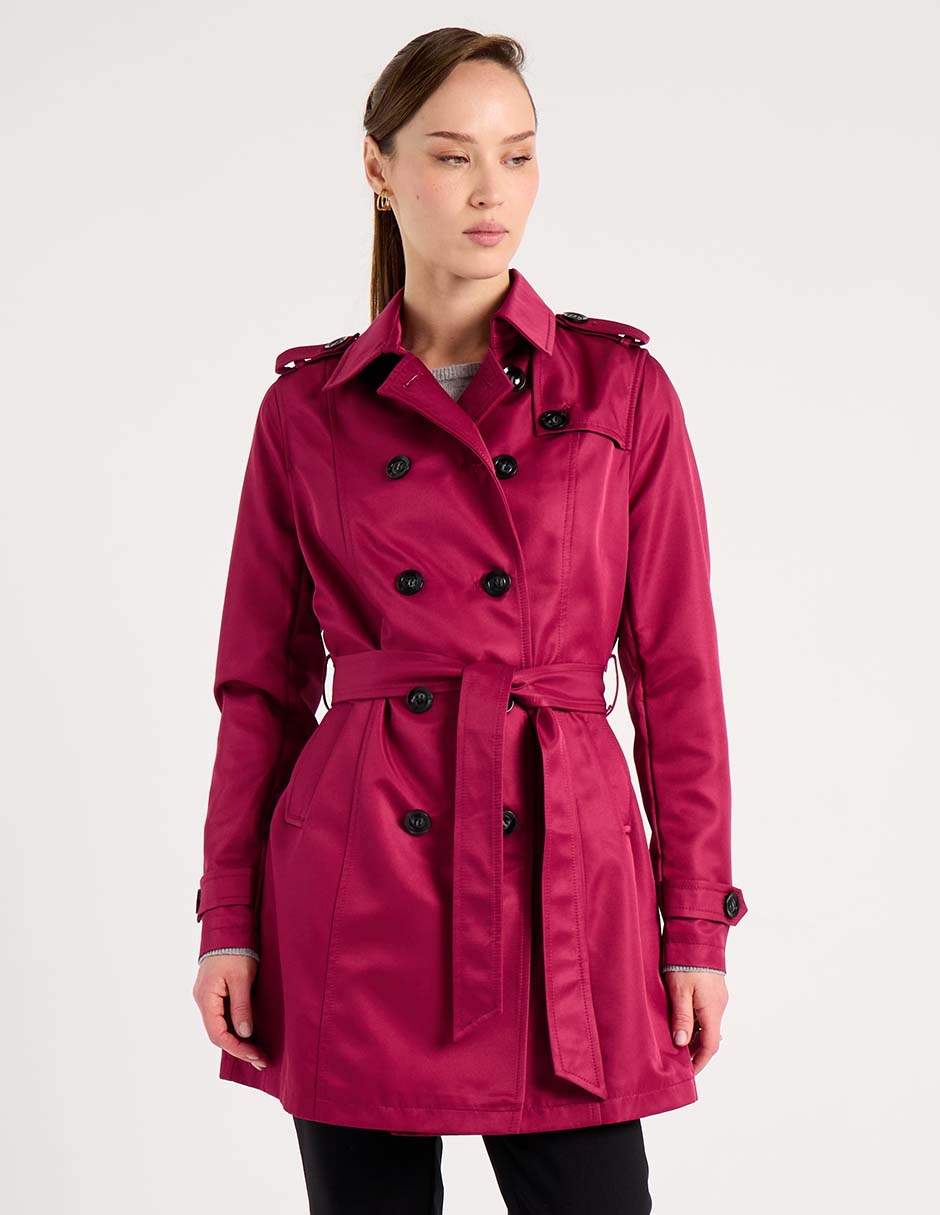 Gabardina con bolsillos para mujer 5
