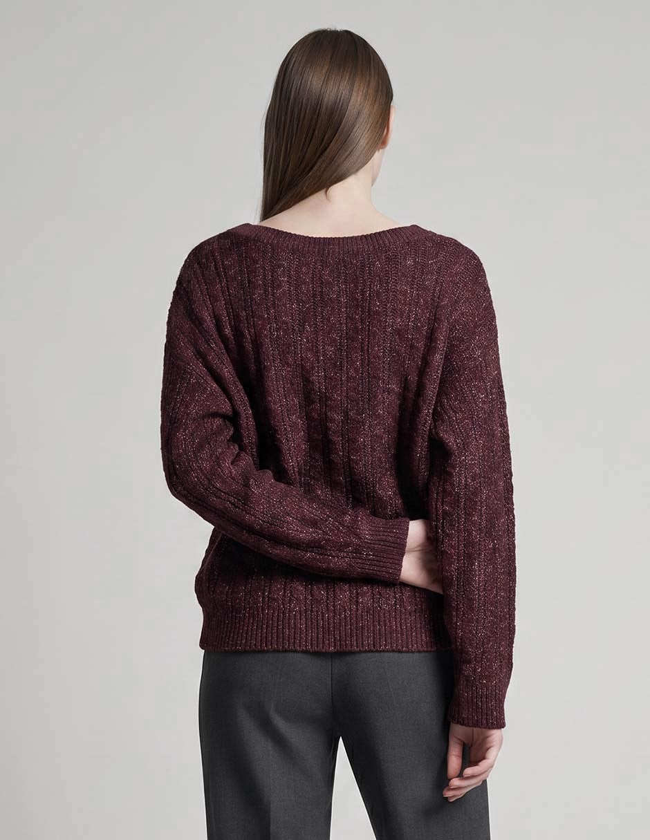 Suéter cuello redondo para mujer