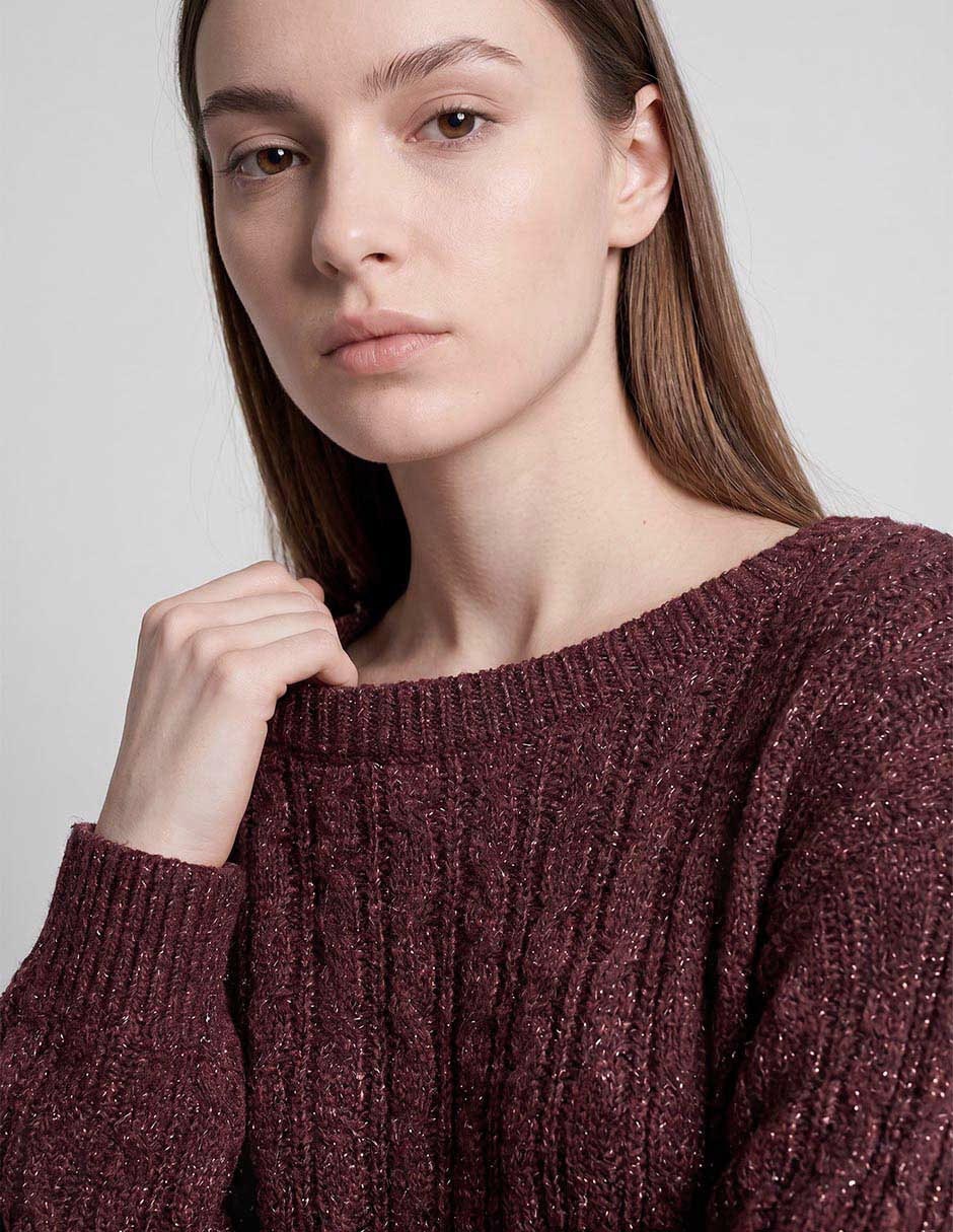 Suéter cuello redondo para mujer