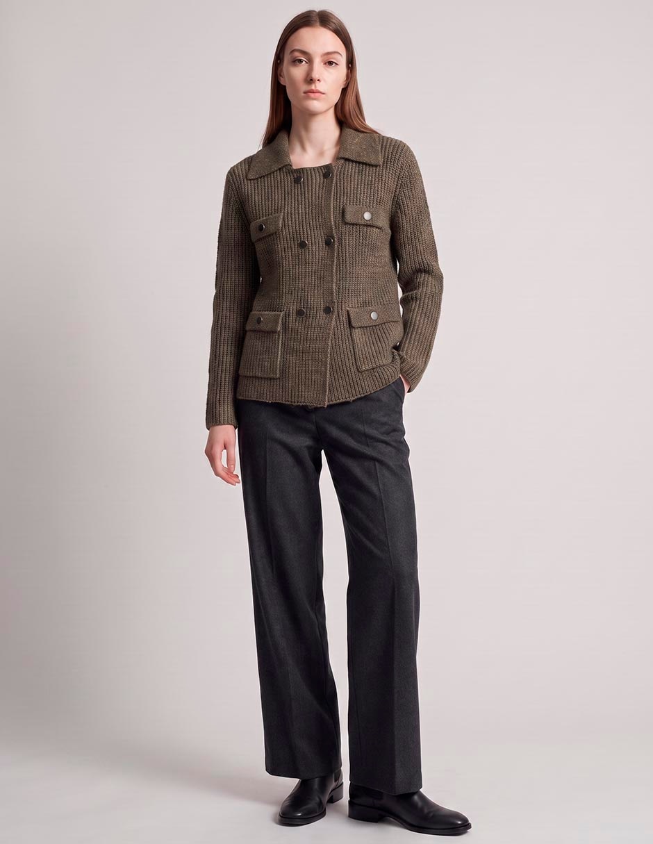Suéter cuello camisero para mujer Suéter cuello camisero para mujer