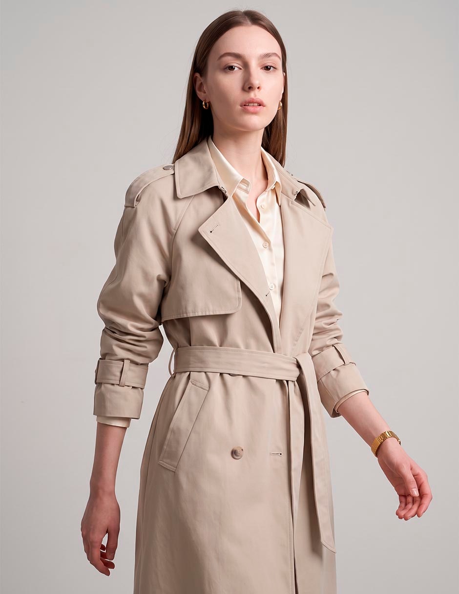Gabardina con bolsillos para mujer 2