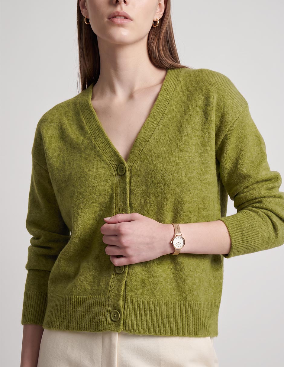 Suéter cuello v para mujer 2