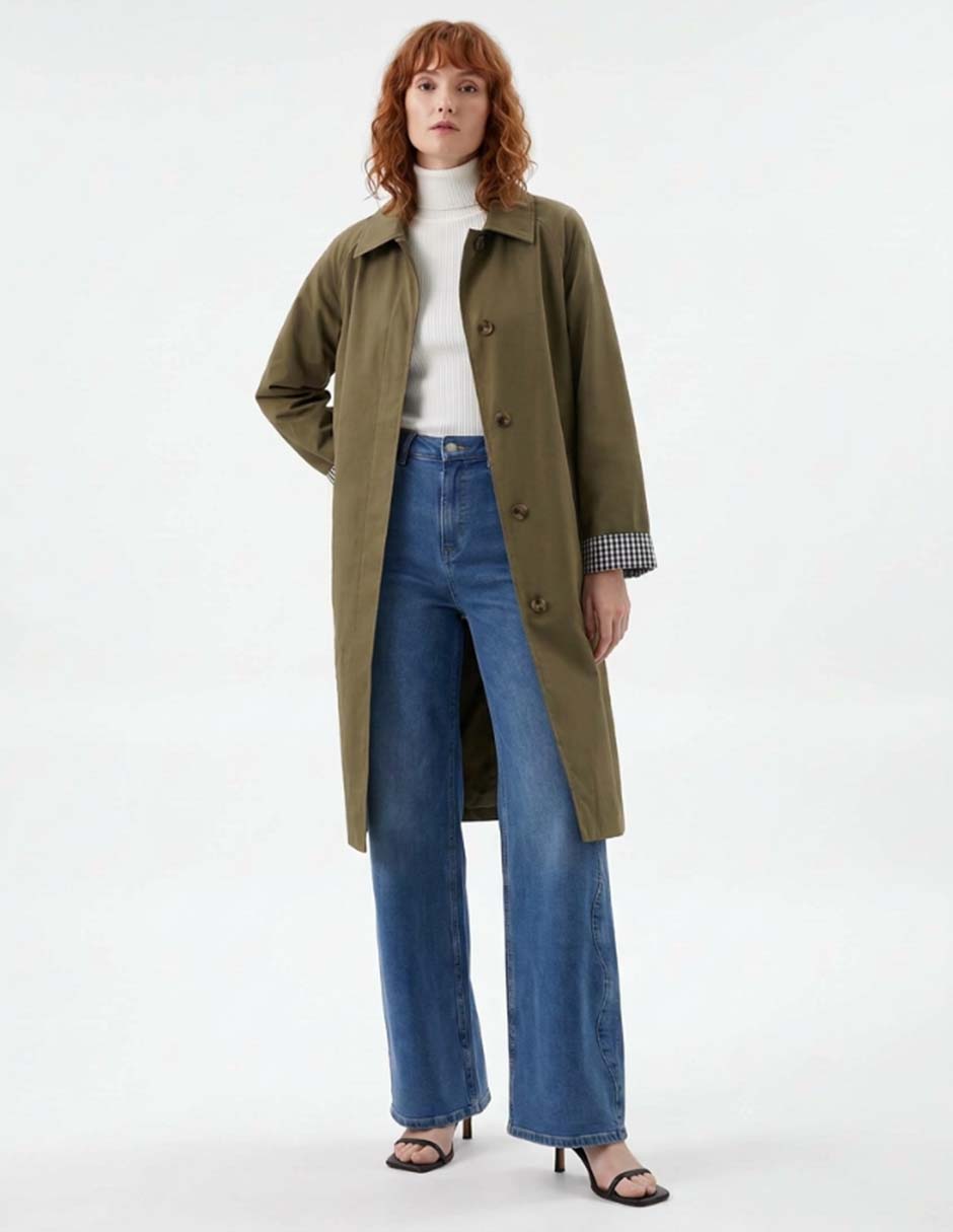 Gabardina con bolsillos para mujer 3